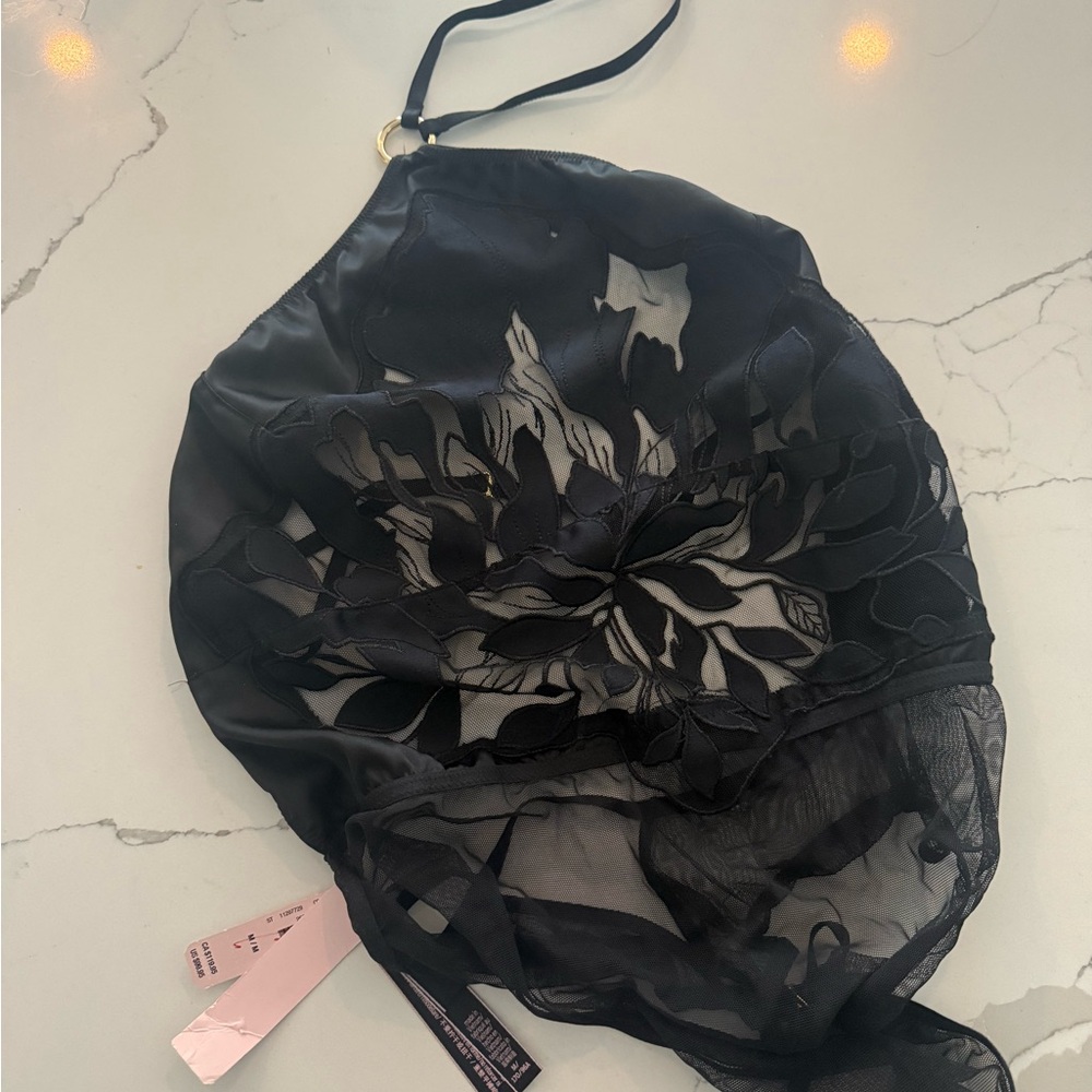 Victoria's Secret Black High Neck Cutout Teddy Lingerie - NWT - Picture 4 of 7